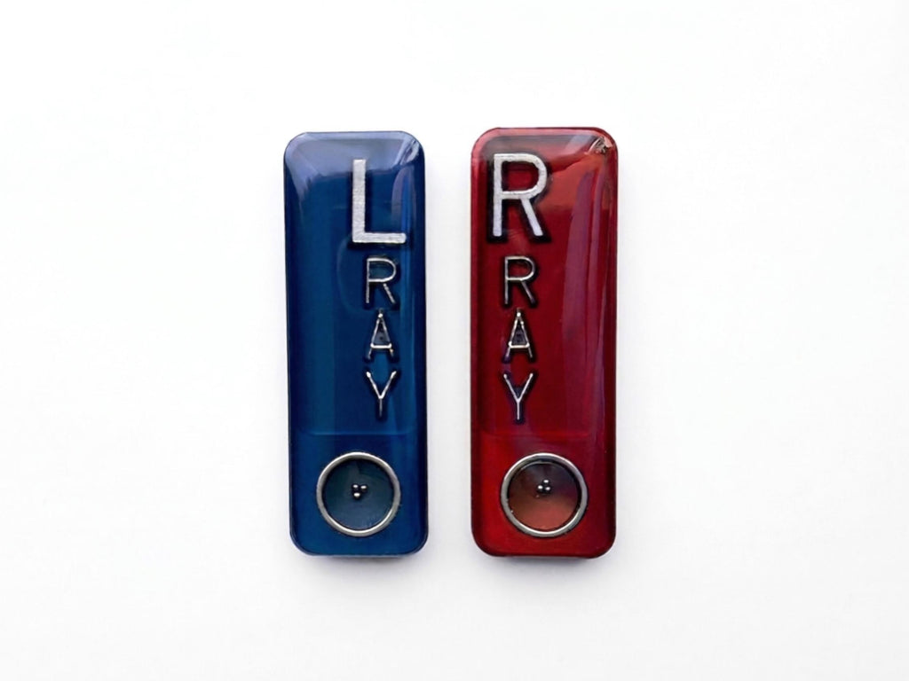 BB Xray Markers – Lead Monochromatic Set, Custom Initials (Left/Right)
