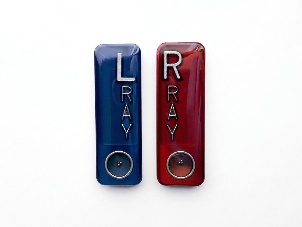 BB Xray Markers – Lead Monochromatic Set, Custom Initials (Left/Right)