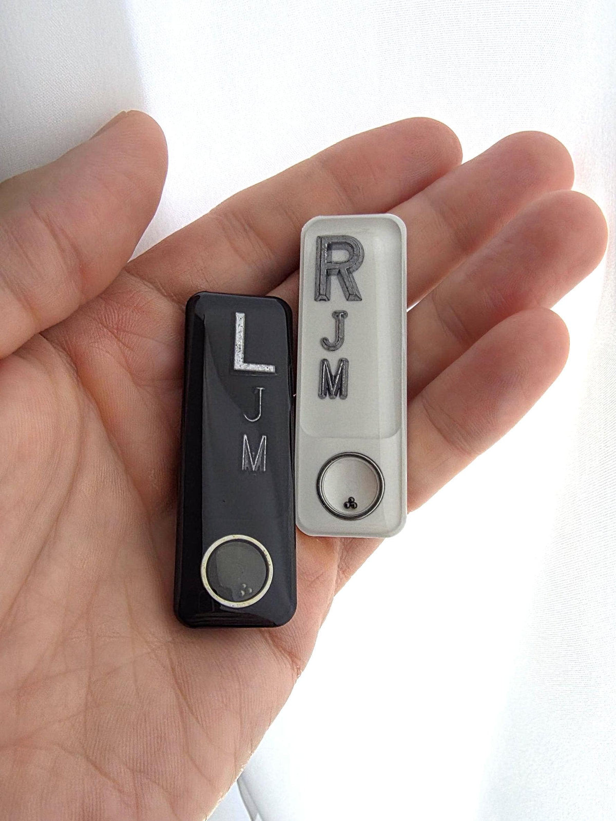 BB Xray Markers – Lead Monochromatic Set, Custom Initials (Left/Right)