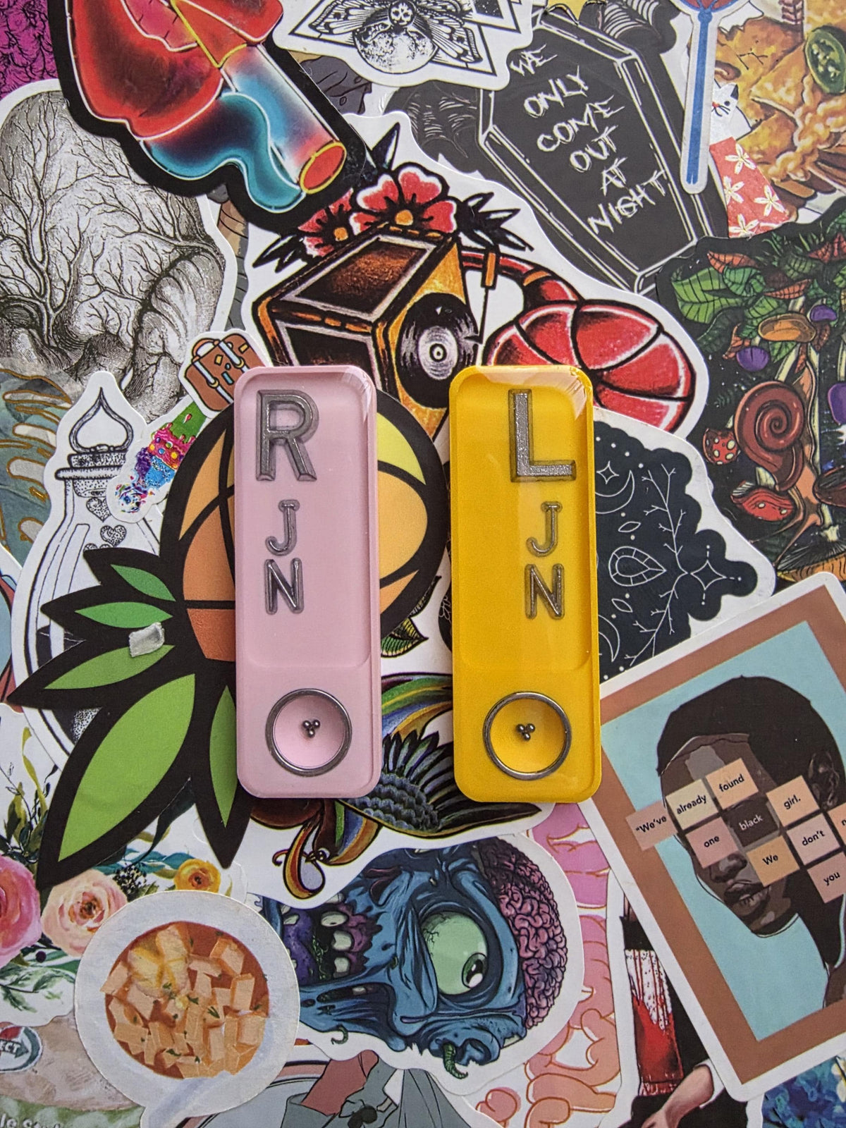 BB Xray Markers – Lead Monochromatic Set, Custom Initials (Left/Right)